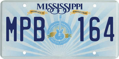 MS license plate MPB164