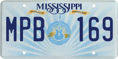 MS license plate MPB169