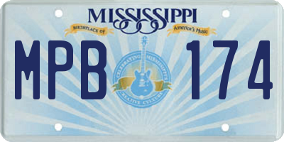 MS license plate MPB174