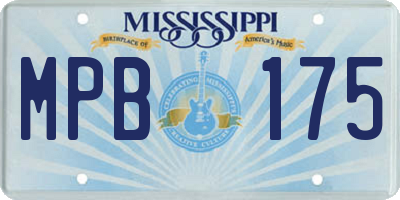 MS license plate MPB175