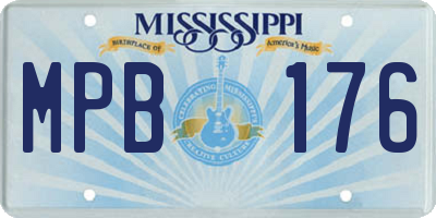 MS license plate MPB176