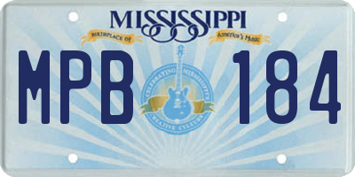 MS license plate MPB184