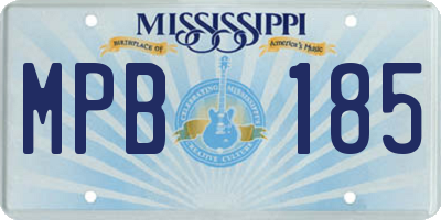 MS license plate MPB185