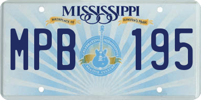 MS license plate MPB195