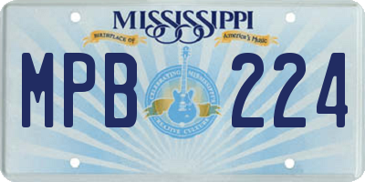 MS license plate MPB224