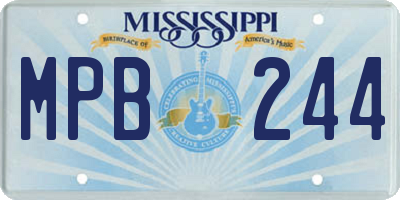 MS license plate MPB244