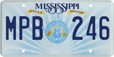 MS license plate MPB246