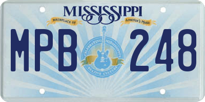 MS license plate MPB248