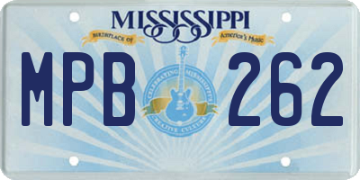 MS license plate MPB262