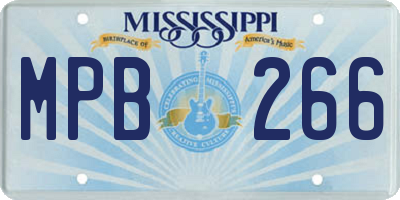 MS license plate MPB266