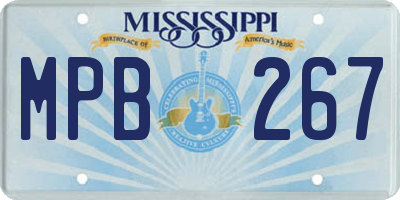MS license plate MPB267