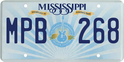 MS license plate MPB268