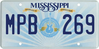 MS license plate MPB269