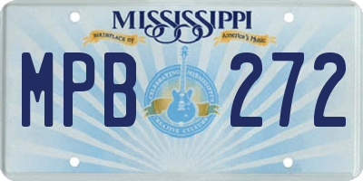MS license plate MPB272