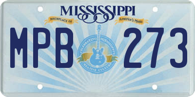 MS license plate MPB273