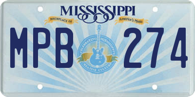 MS license plate MPB274