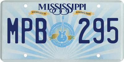 MS license plate MPB295