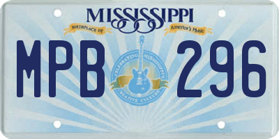 MS license plate MPB296