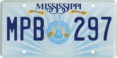MS license plate MPB297