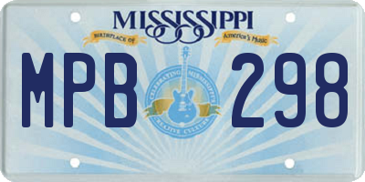 MS license plate MPB298