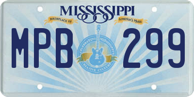 MS license plate MPB299