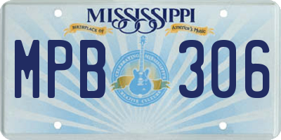 MS license plate MPB306
