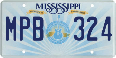 MS license plate MPB324