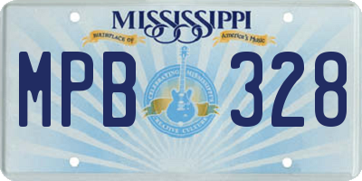 MS license plate MPB328