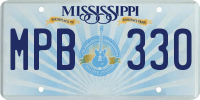 MS license plate MPB330