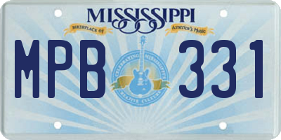 MS license plate MPB331