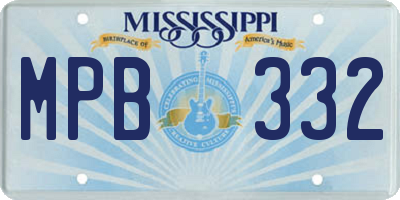 MS license plate MPB332