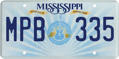 MS license plate MPB335