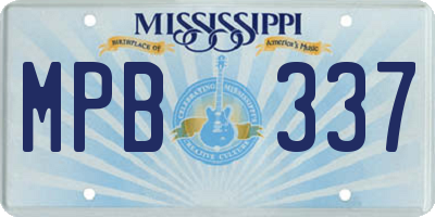 MS license plate MPB337