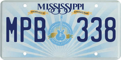 MS license plate MPB338