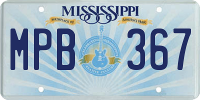 MS license plate MPB367