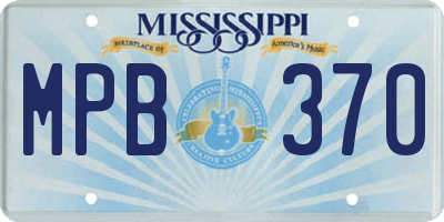 MS license plate MPB370