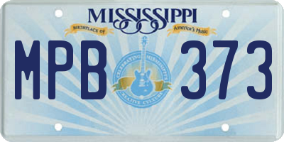 MS license plate MPB373