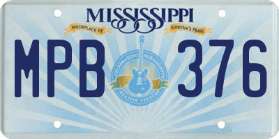 MS license plate MPB376