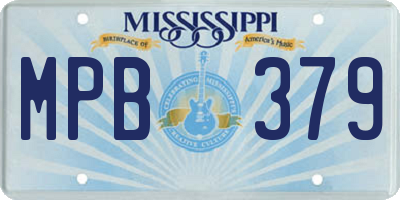 MS license plate MPB379