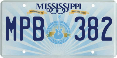 MS license plate MPB382