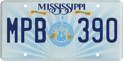 MS license plate MPB390