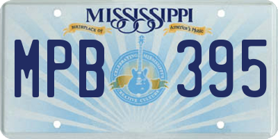 MS license plate MPB395