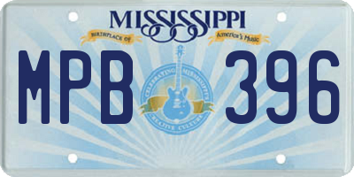 MS license plate MPB396
