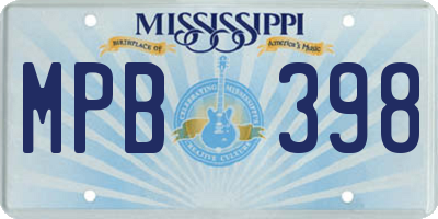 MS license plate MPB398