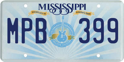MS license plate MPB399
