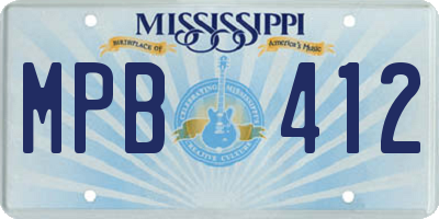 MS license plate MPB412