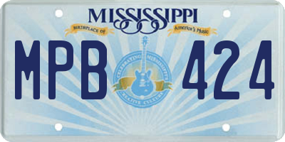 MS license plate MPB424