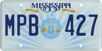 MS license plate MPB427