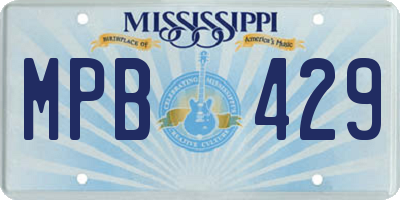 MS license plate MPB429