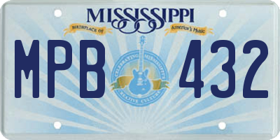MS license plate MPB432